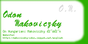 odon makoviczky business card